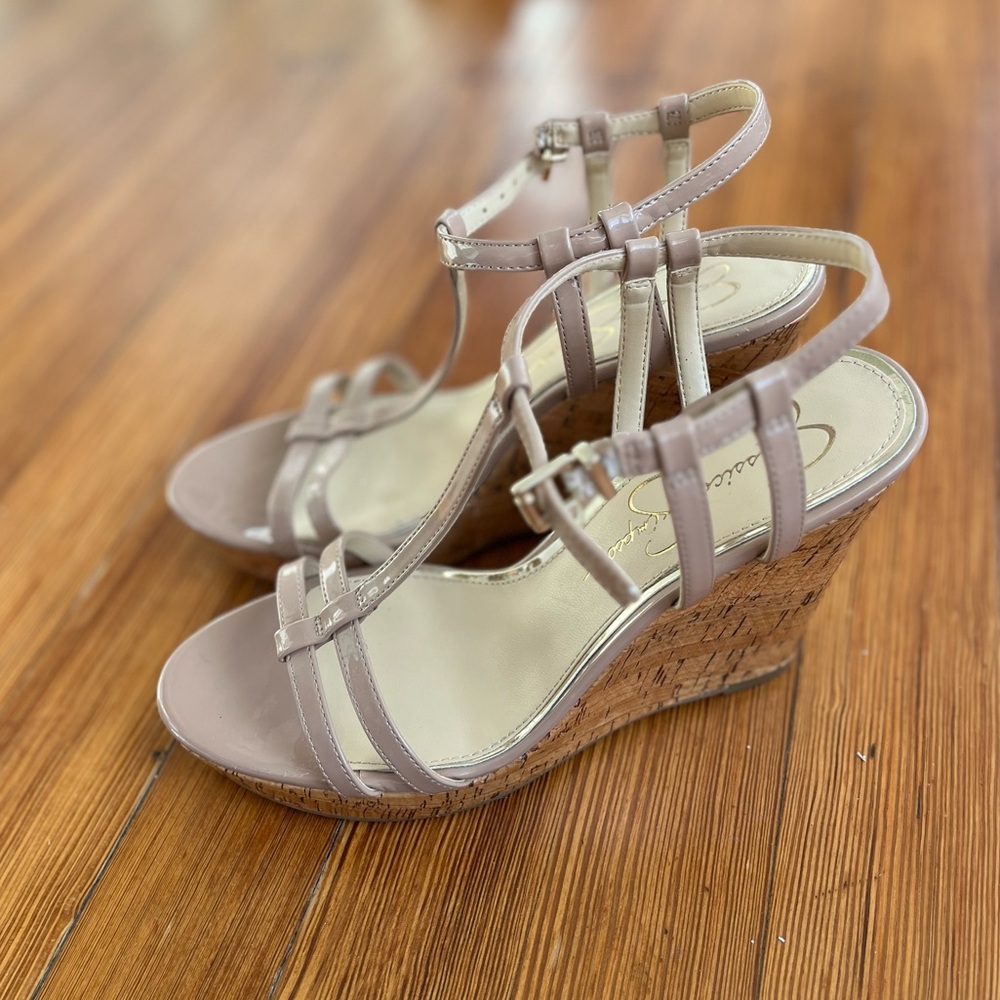 Jessica Simpson - Nude Cork Wedge Heel - Size 8